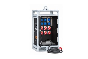 Distribution box 6x 32 A, 6x 230 V - front